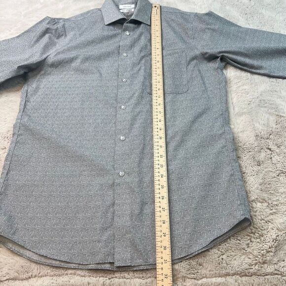 Calvin Klein Regular Fit Performance Non Iron Dress Shirt Mens 15.5 34/35 Cotton - Picture 8 of 10